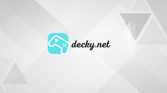 Logo von decky.net auf grauem Hintergrund