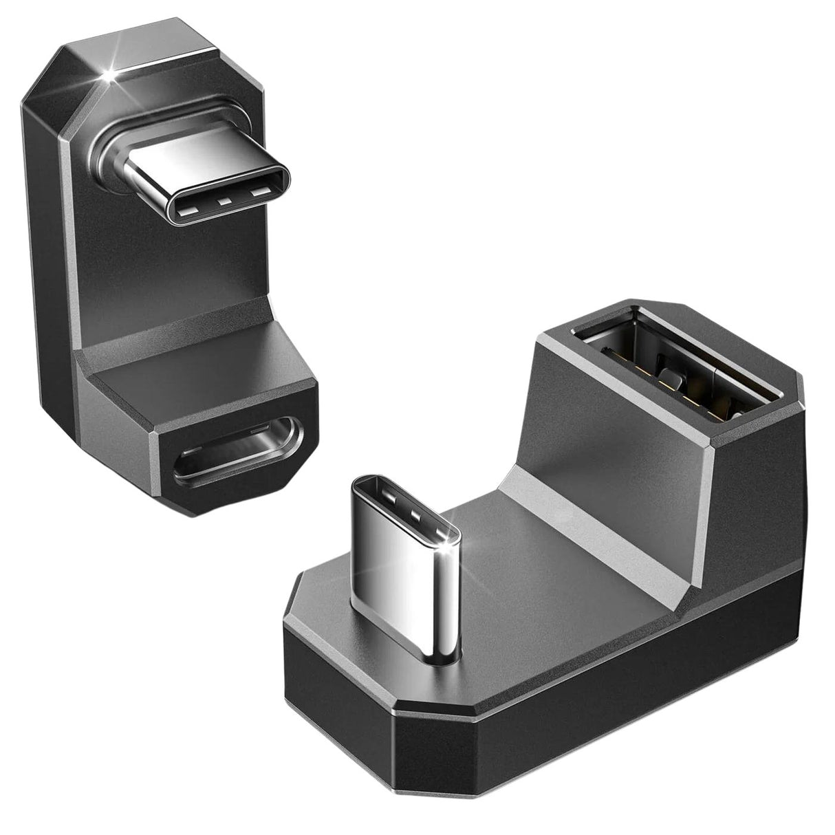 JSAUX 180° USB - C auf USB - C & USB - A Adapter - Doppelpack - Steam Deck, ROG Ally, Nintendo Switch, Legion Go - decky.net