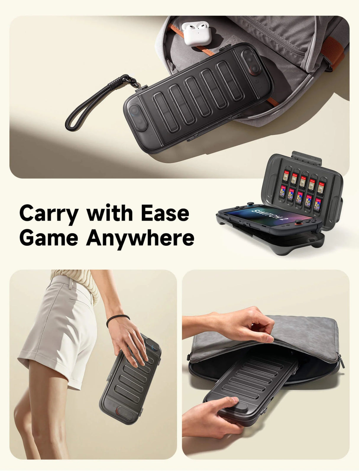 JSAUX Shock Absorbent Storage Case für Nintendo Switch 2 - decky.net