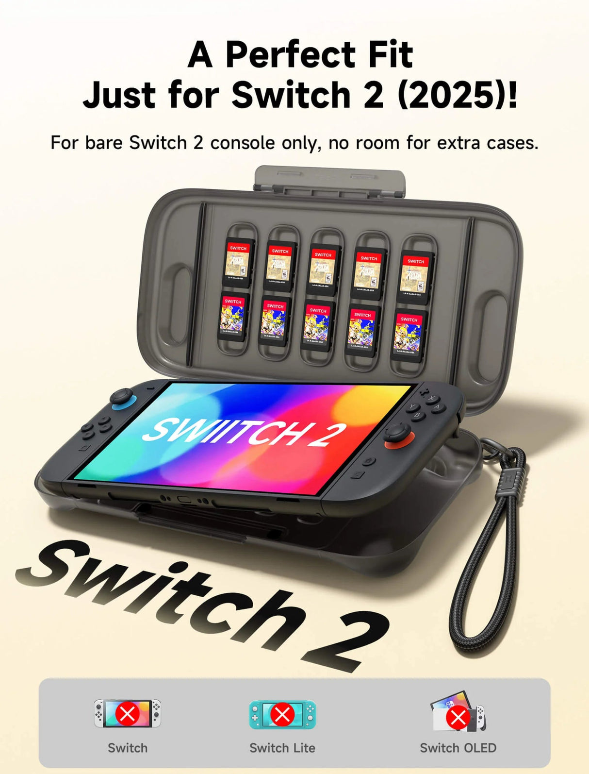 JSAUX Shock Absorbent Storage Case für Nintendo Switch 2 - decky.net