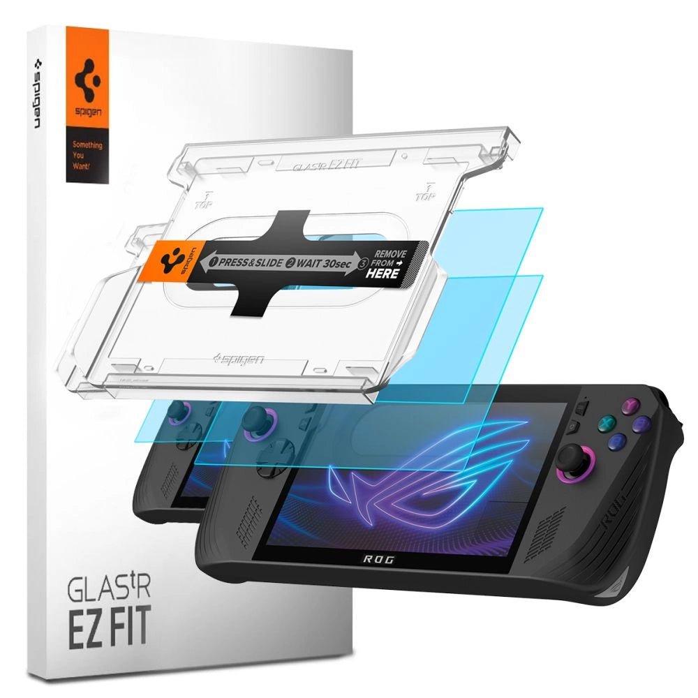 Spigen Glas.tR EZ Fit gehärtetes Schutzglas für ASUS ROG Ally X - 2er Set - decky.net