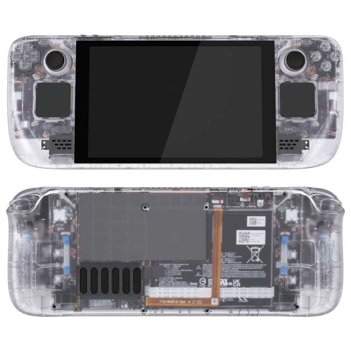 extremeRate Austausch Gehäuse - Durchsichtig Transparent - Steam Deck - Mod Gehäuse - decky.net
