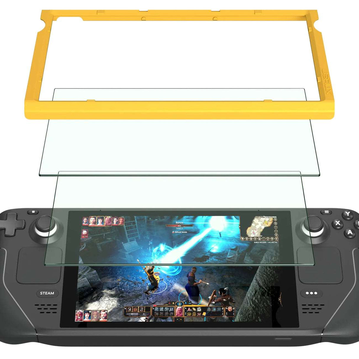 JSAUX Blaulicht filterndes Schutzglas für Steam Deck - mit Montagehilfe - decky UG (haftungsbeschränkt)