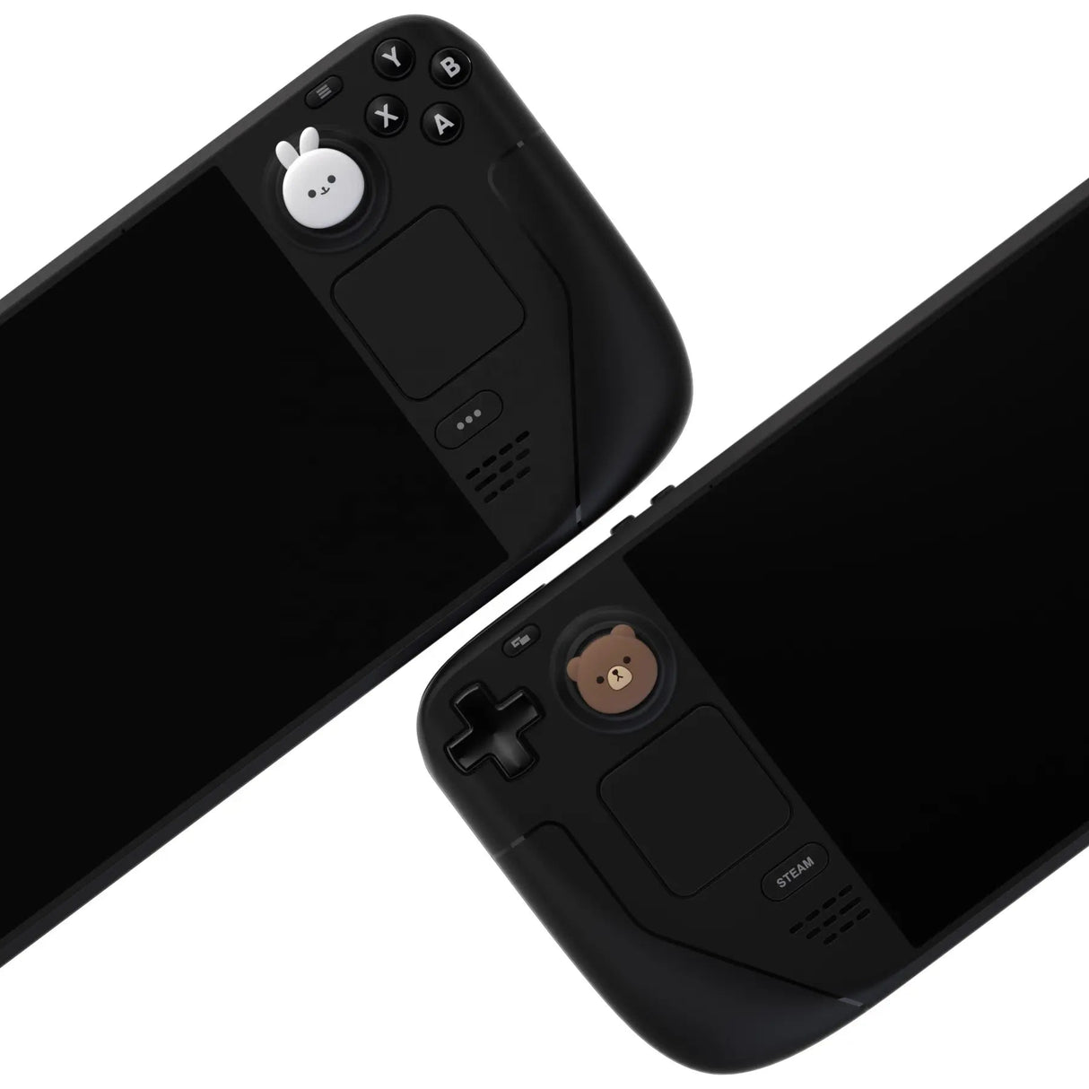 PlayVital Joystick Kappen für Steam Deck LCD & OLED - Hase und Bär - Schutzkappen aus Silikon - decky.net