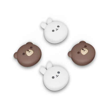 PlayVital Joystick Kappen für Steam Deck LCD & OLED - Hase und Bär - Schutzkappen aus Silikon - decky.net