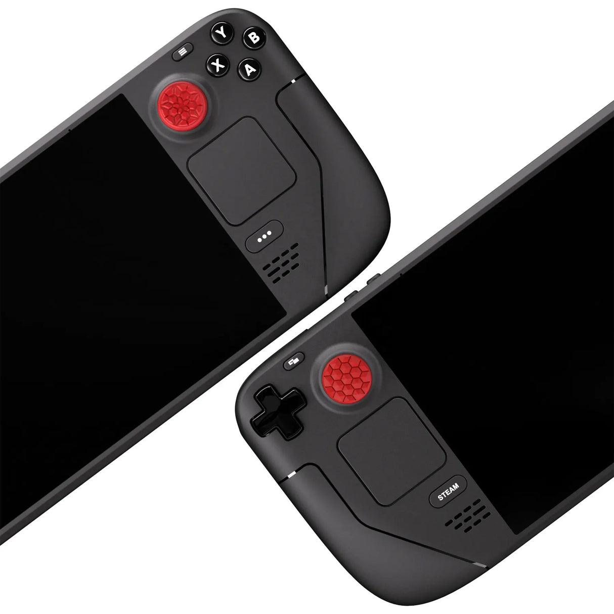 PlayVital Joystick Kappen für Steam Deck LCD & OLED - Rot - Schutzkappen aus Silikon - decky.net