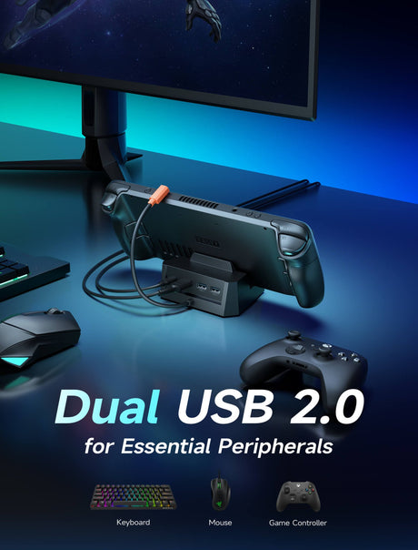 4 in 1 Docking Station für Steam Deck, ROG Ally X & Lenovo Legion Go - decky.net