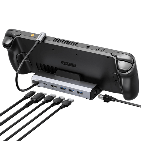 Docking Station für Steam Deck LCD & OLED/ROG Ally X - 6 in 1 - decky.net