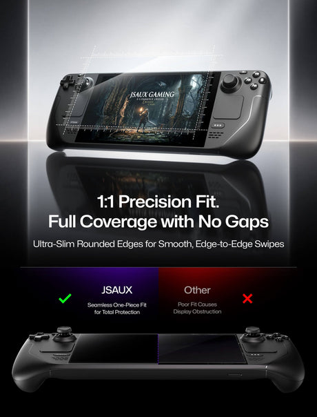 Entspiegeltes Schutzglas für Steam Deck - Obsidian AR - mit Montagehilfe - LCD & OLED - decky.net