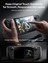 Entspiegeltes Schutzglas für Steam Deck - Obsidian AR - mit Montagehilfe - LCD & OLED - decky.net