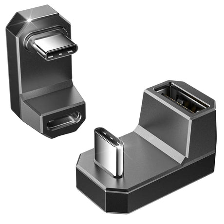 JSAUX 180° USB - C auf USB - C & USB - A Adapter - Doppelpack - Steam Deck, ROG Ally, Nintendo Switch, Legion Go - decky.net