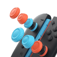 JSAUX Thumb Grip & Stickschutz - Set für die Nintendo Switch 2 - Schwarz & Blau Orange - decky.net