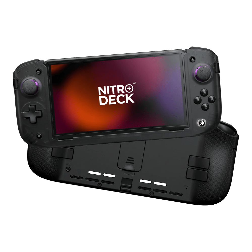 Nitro Deck+ - Clear Black - Nintendo Switch Handheld Controller - decky.net