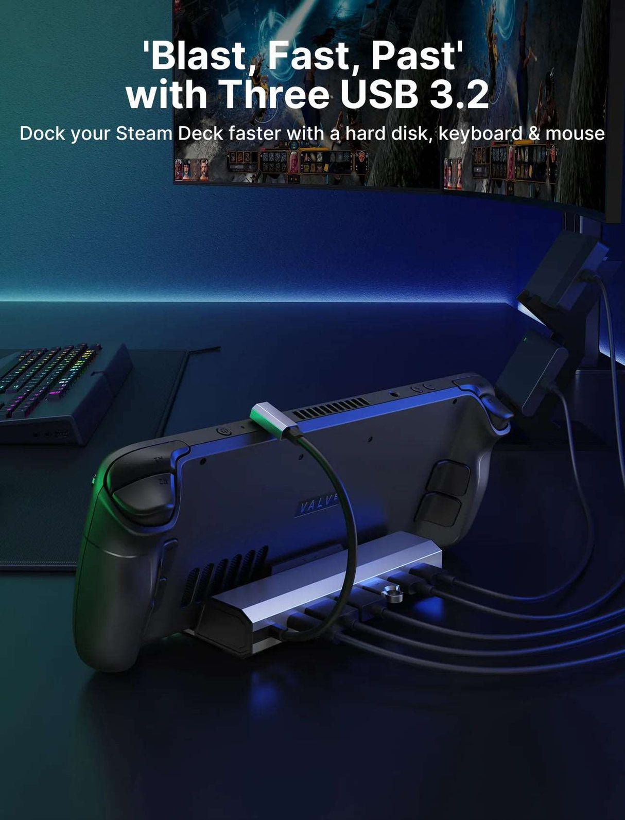 JSAUX Docking Station für Steam Deck/ROG Ally - 7 in 1 - decky UG (haftungsbeschränkt)